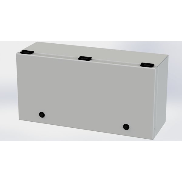 1/4 Turn Latch Electrical Enclosures, 9 in H, 6 in D, 18 in W, NEMA 3R, 4, 12, 13, Carbon Steel